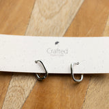 Oval Huggy Silver