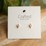 CZ Leaf Stud