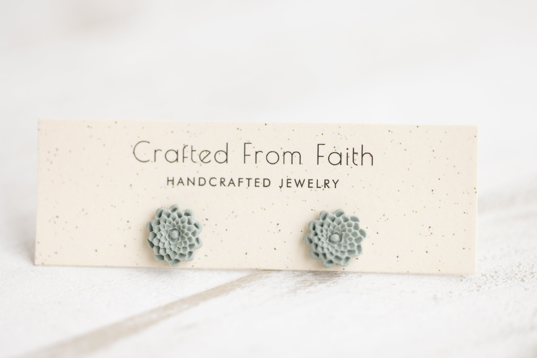 Embossed Floral Studs