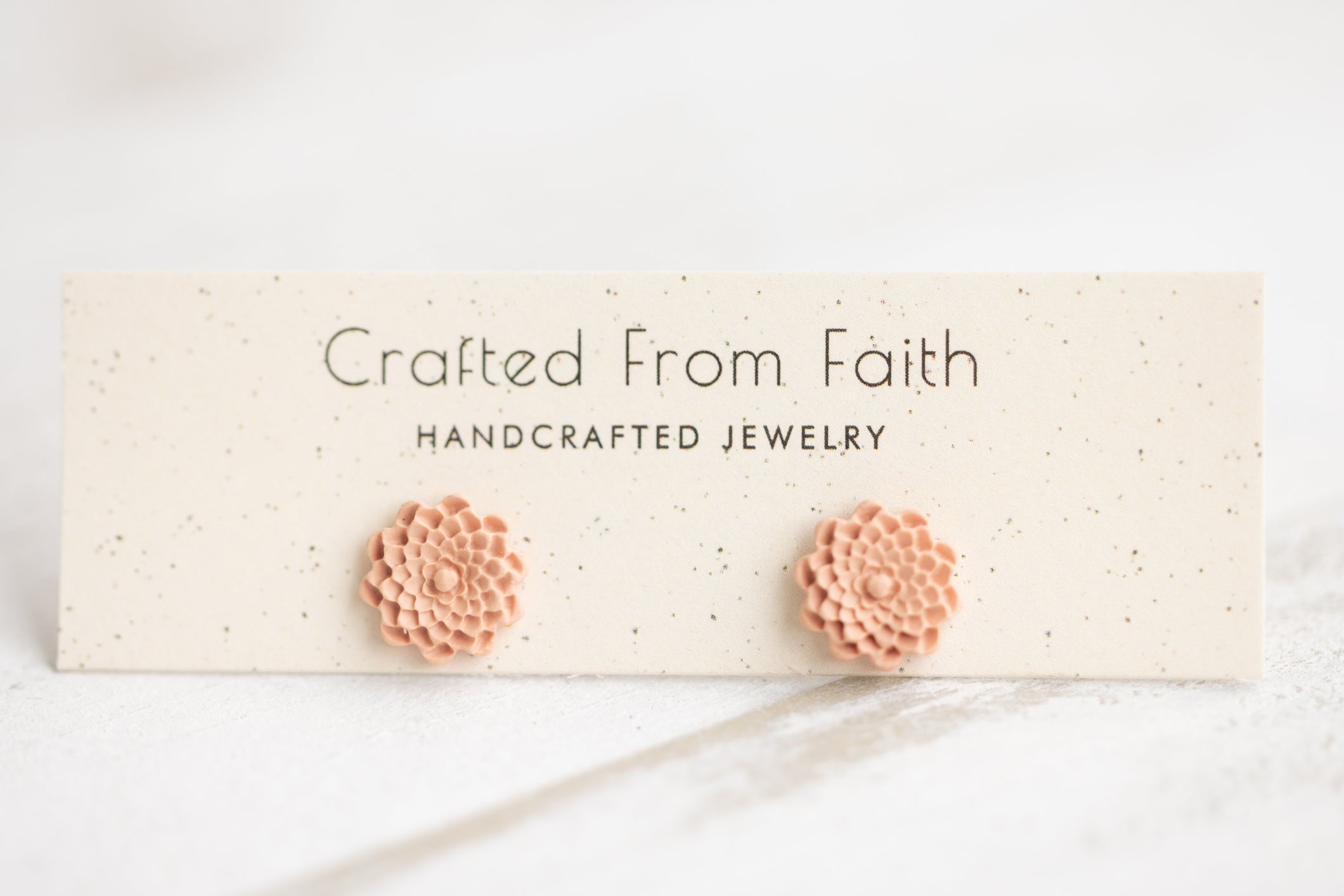 Embossed Floral Studs