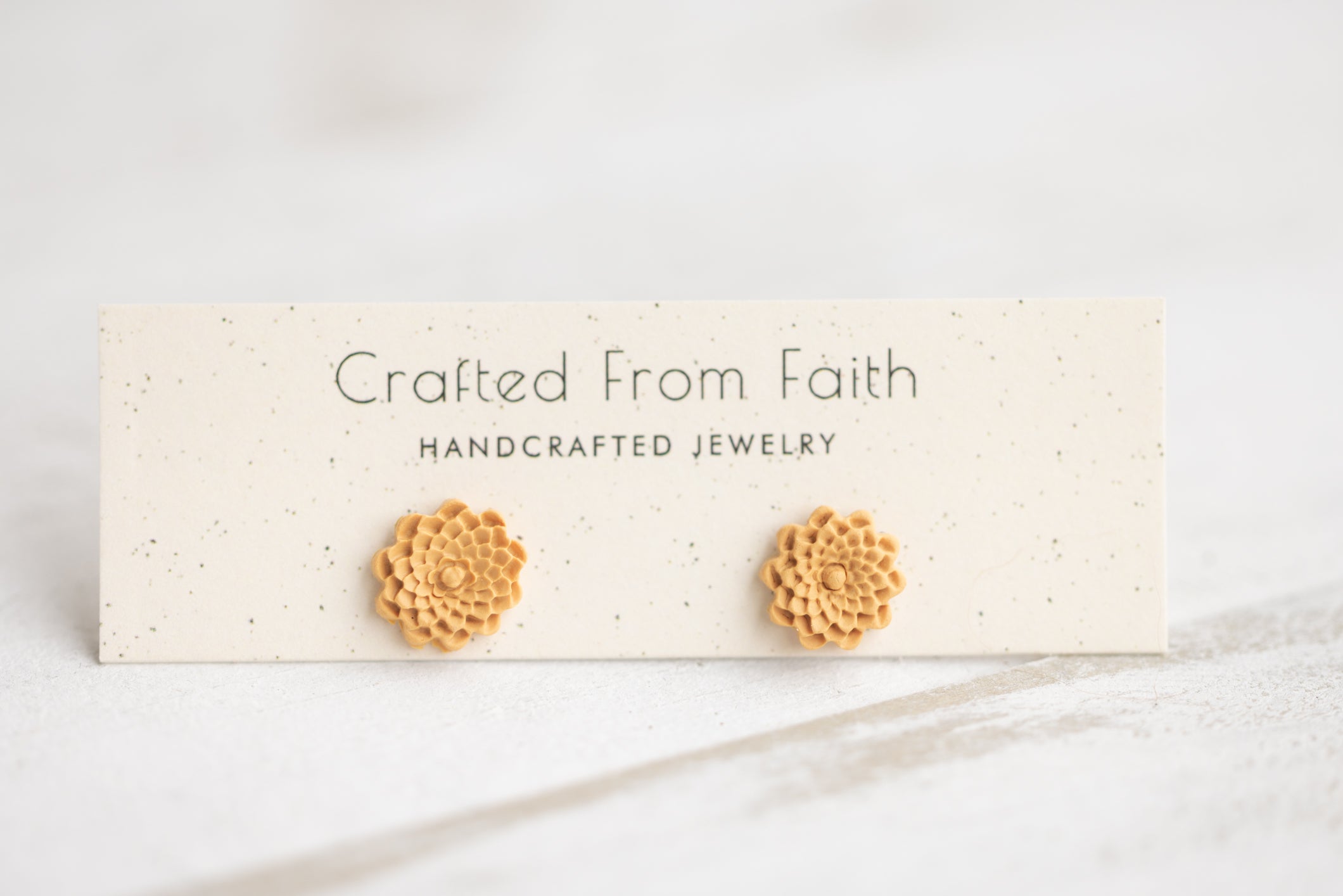 Embossed Floral Studs