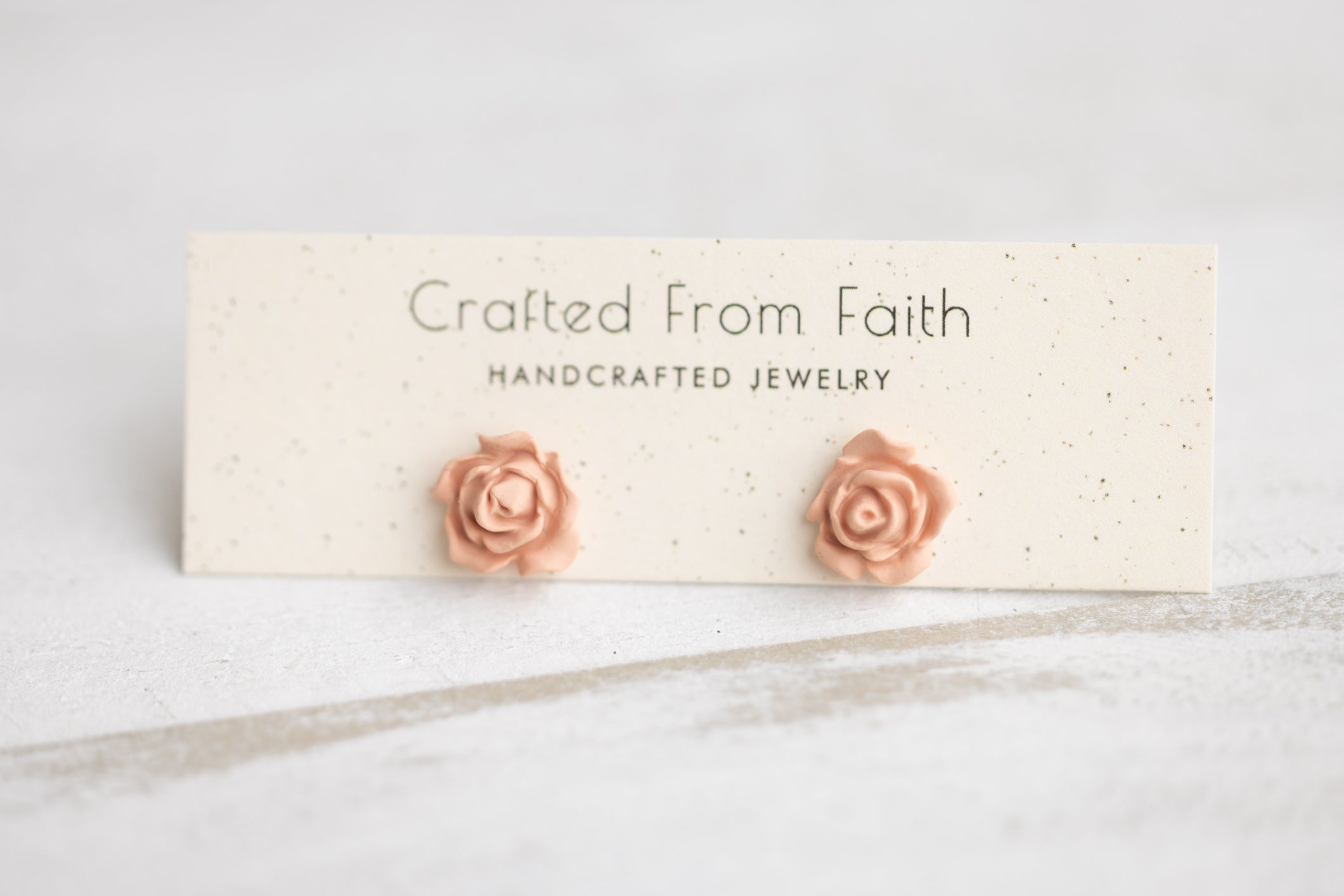 Embossed Floral Studs