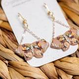 Folk Art Moth Earrings