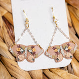 Folk Art Moth Earrings