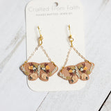 Folk Art Moth Earrings