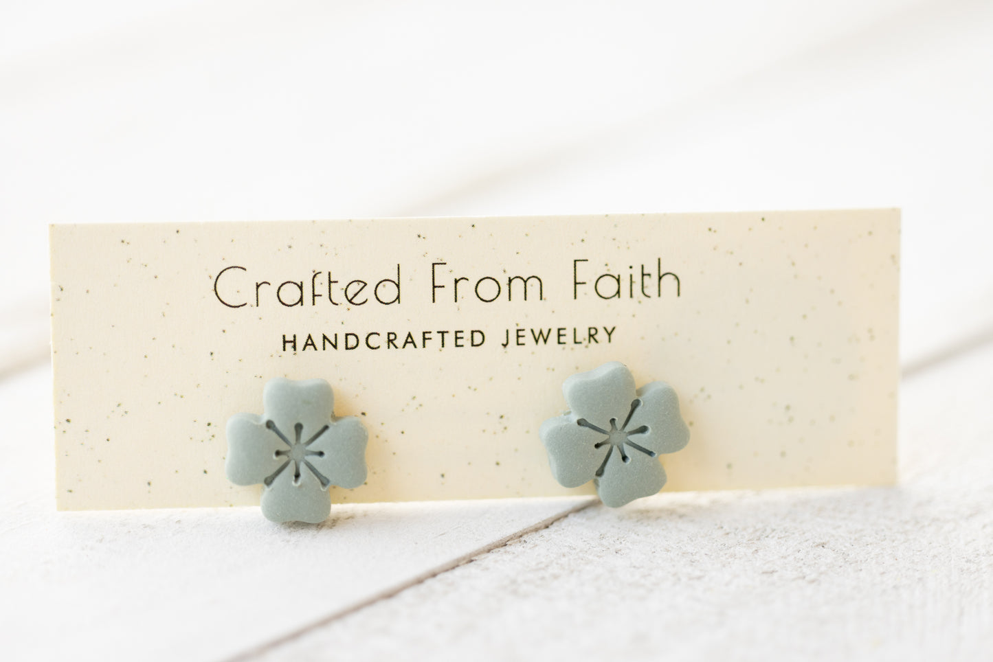 Lucky Shamrock Clover Stud Earrings