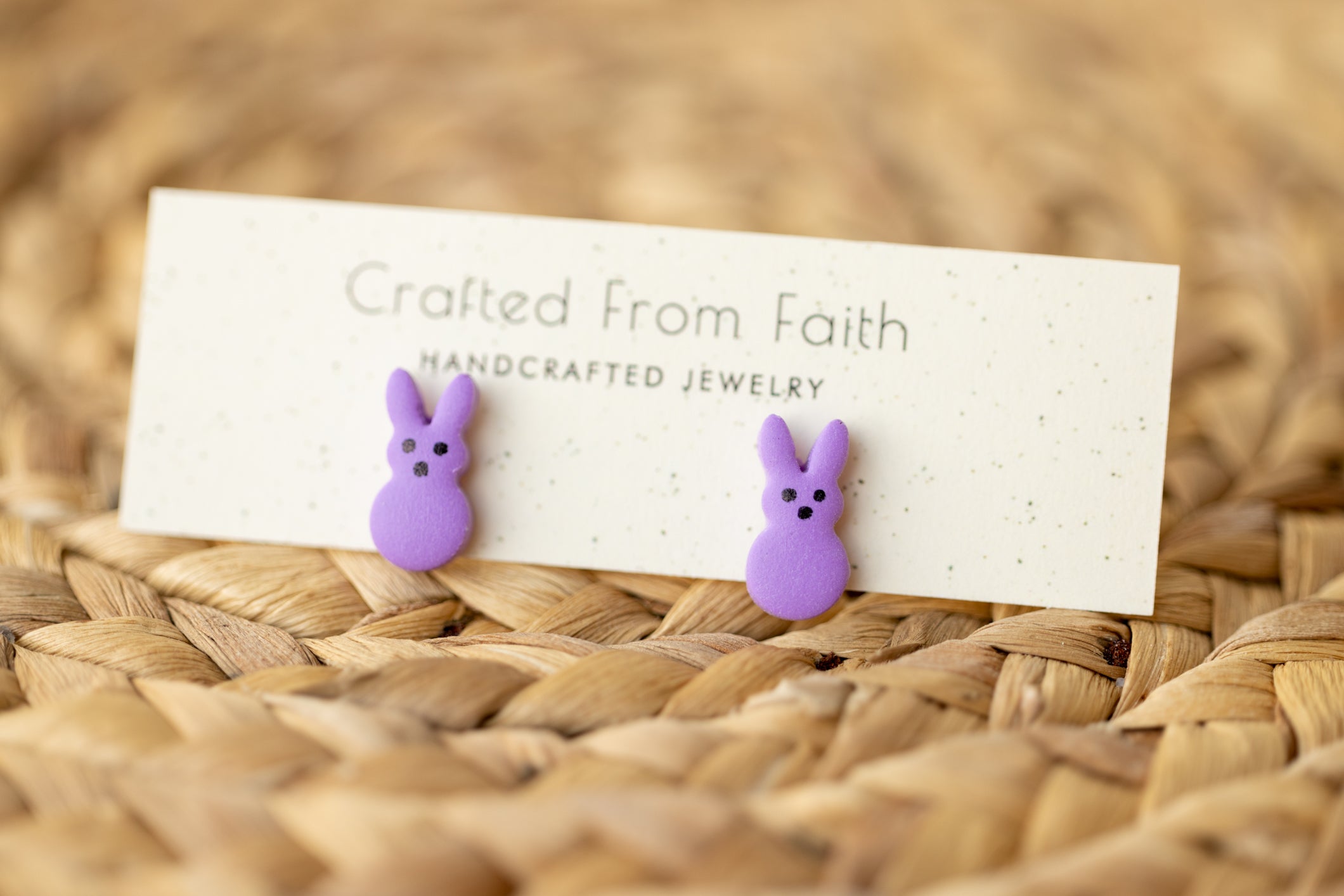 Peep Bunny Easter Studs